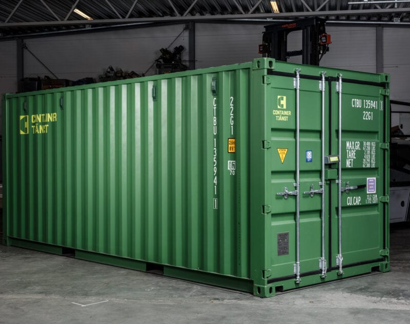 grön container 20 fot