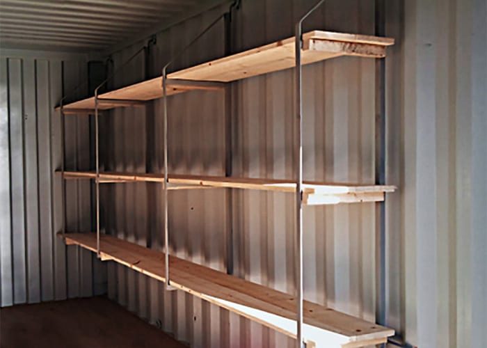 Container tillbehör hyllkonsoler