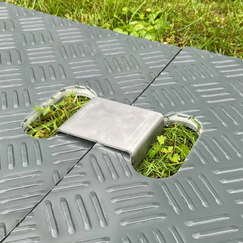 TempoTrax Heavy Duty markskyddsplattor i 100 % återvunnen HDPE