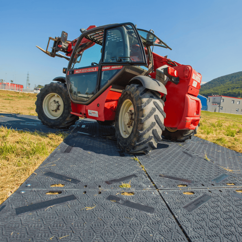 TempoTrax Heavy Duty markskyddsplattor i 100 % återvunnen HDPE