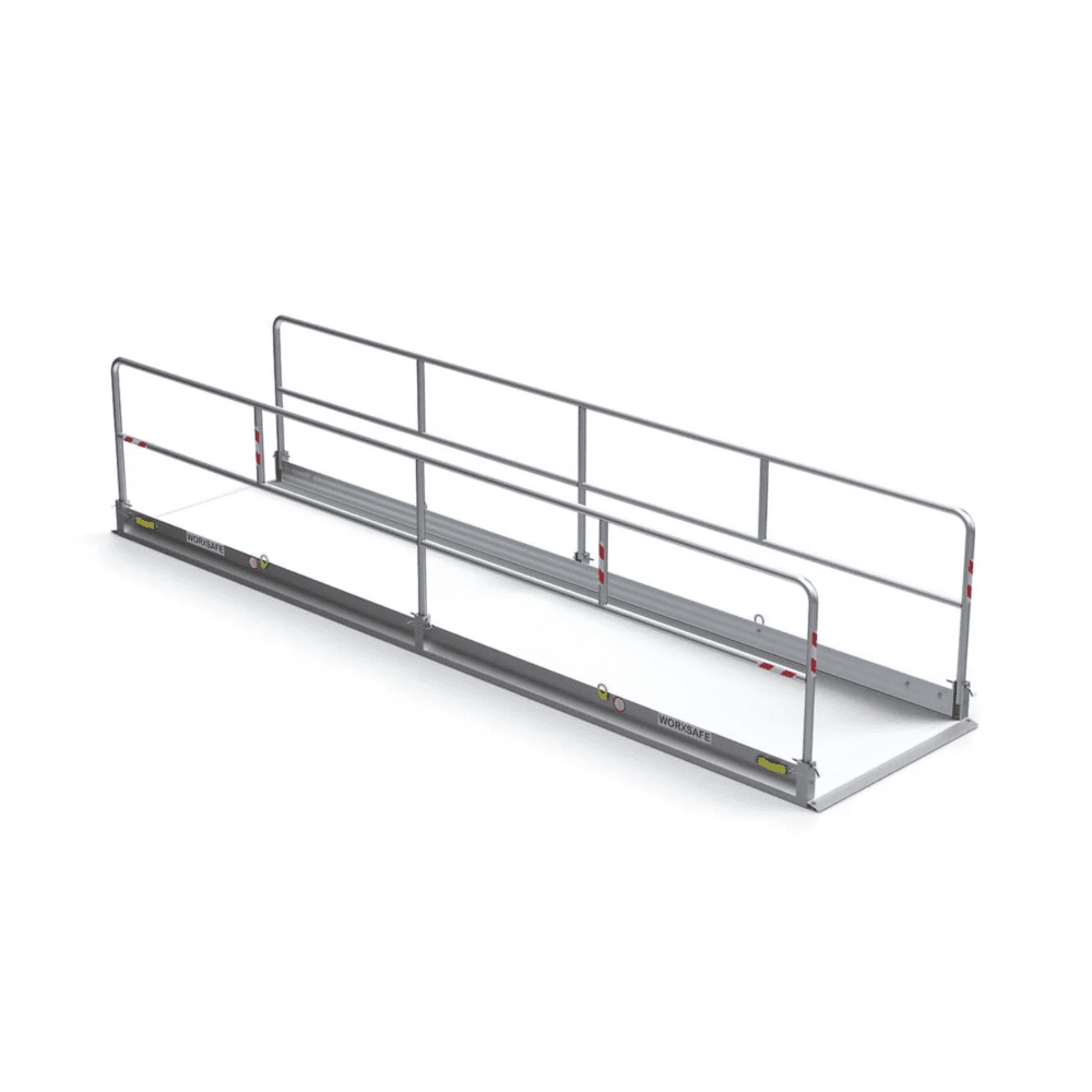 gångbro, gångbrygga 6 meter i anodiserad aluminium