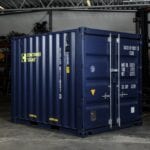 blå container 10 fot