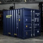 blå container 10 fot