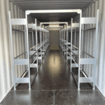 Containertjänst Däckcontainer 40 fot däckhyllor