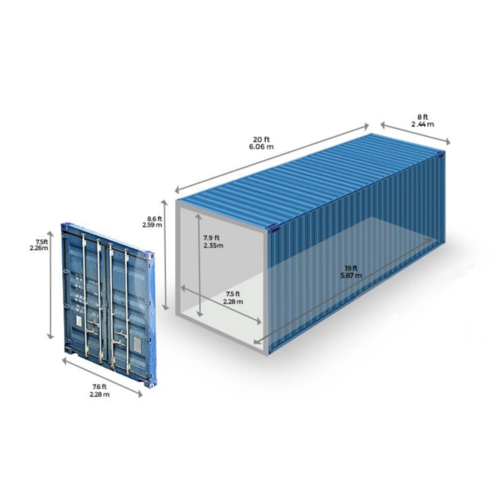 containertjänst container mått iso 20 fot container