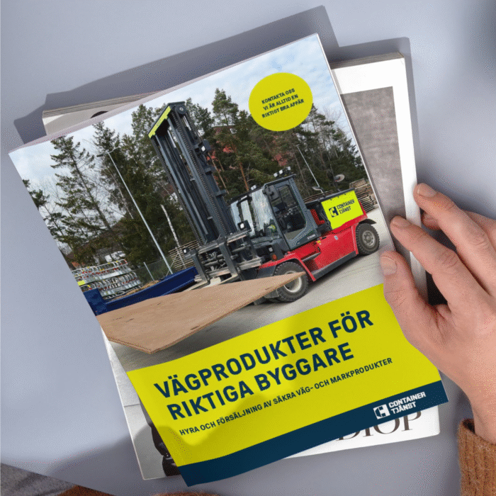 Containertjänst nya broschyr för väg- och markskyddsprodukter