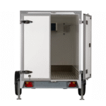 Kylsläp i 8 fot från Containertjänst - baksida med stödben